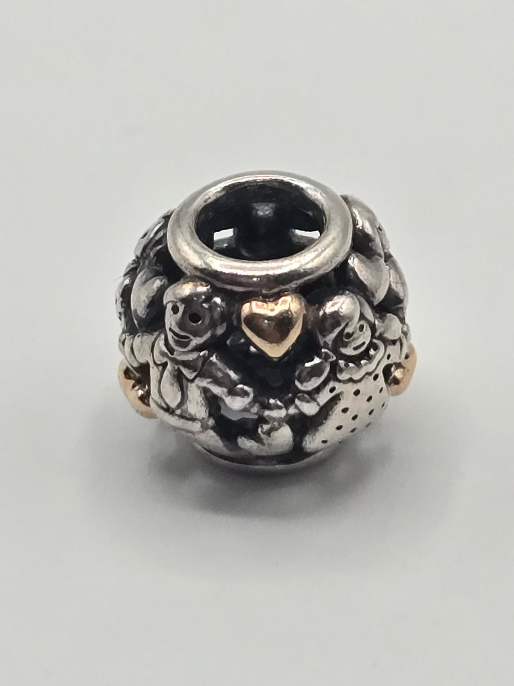 Preloved Pandora Two Tone Children Charm, S925 ALE sterling silver and 14K gold