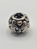 Preloved Pandora Two Tone Children Charm, S925 ALE sterling silver and 14K gold