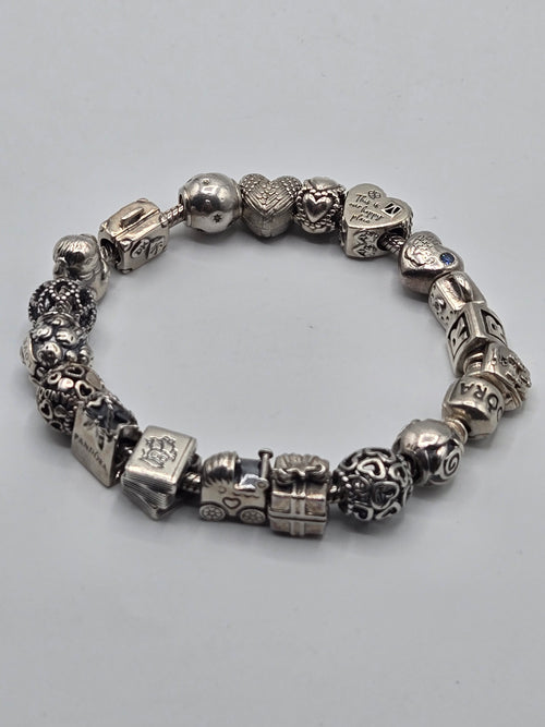 Pandora Bracelet with 19 Charms (21cm)