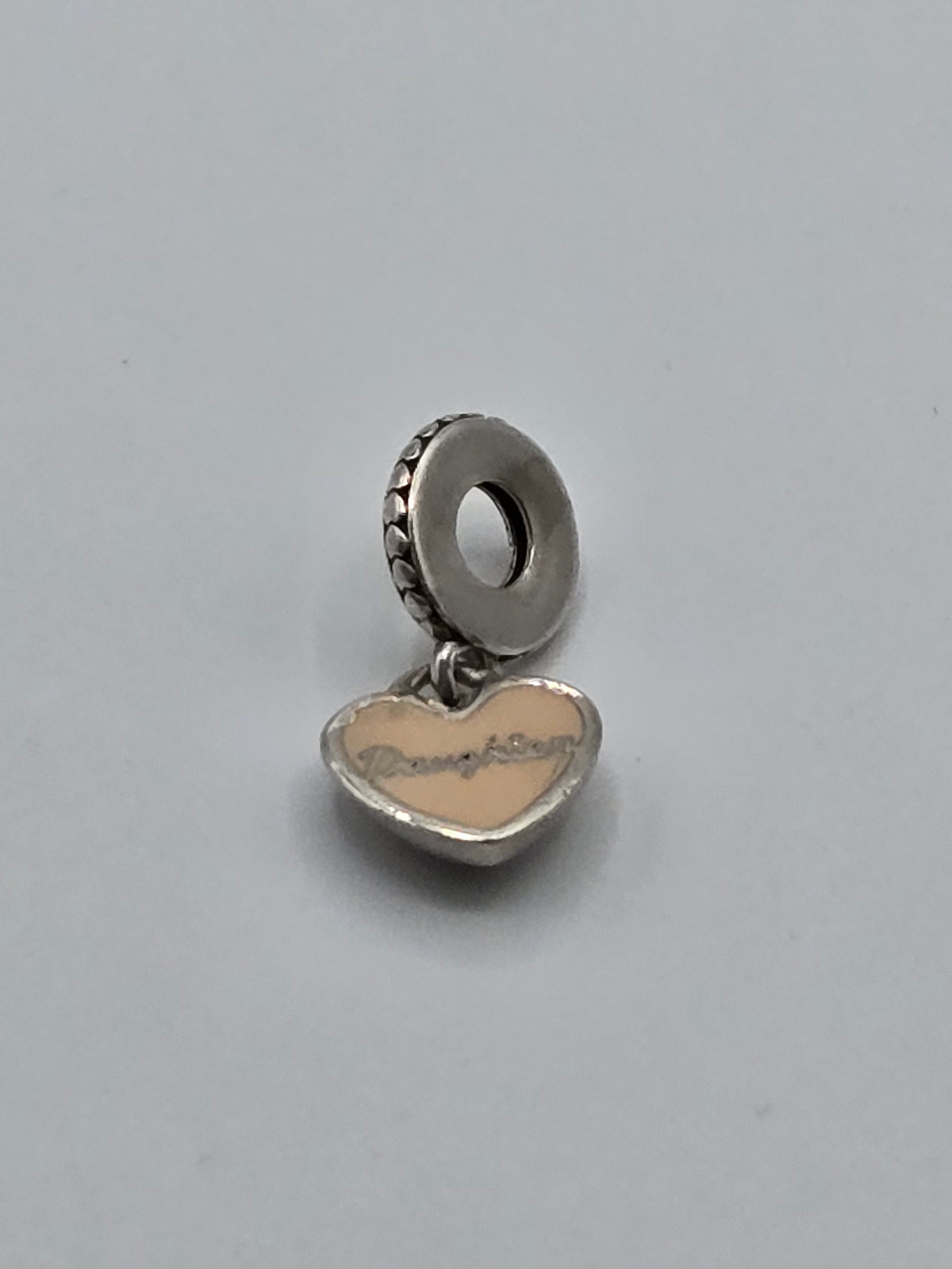 Pandora Daughter Pink Heart Dangle Charm
