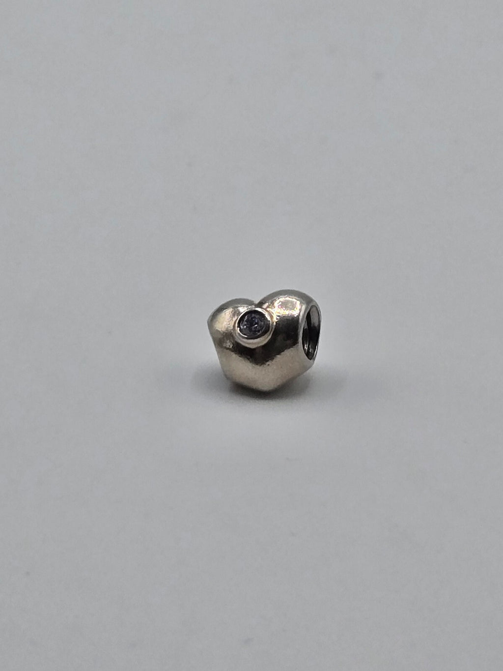 Pandora Heart Charm with Clear Stone