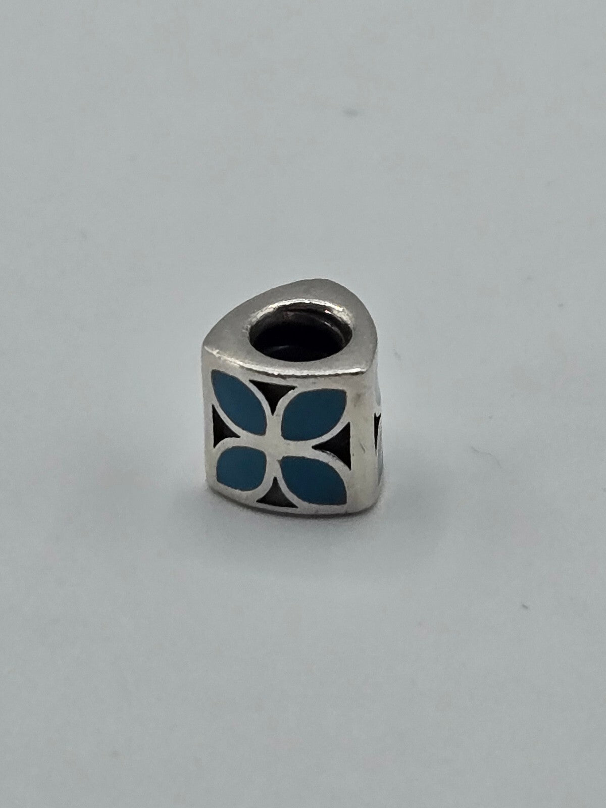 Pandora Blue Enamel Petal Triangle Charm