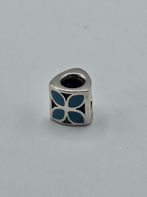 Pandora Blue Enamel Petal Triangle Charm