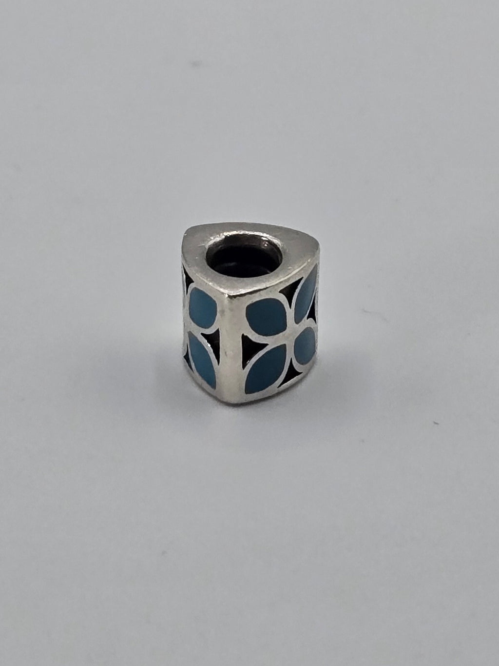 Pandora Blue Enamel Petal Triangle Charm