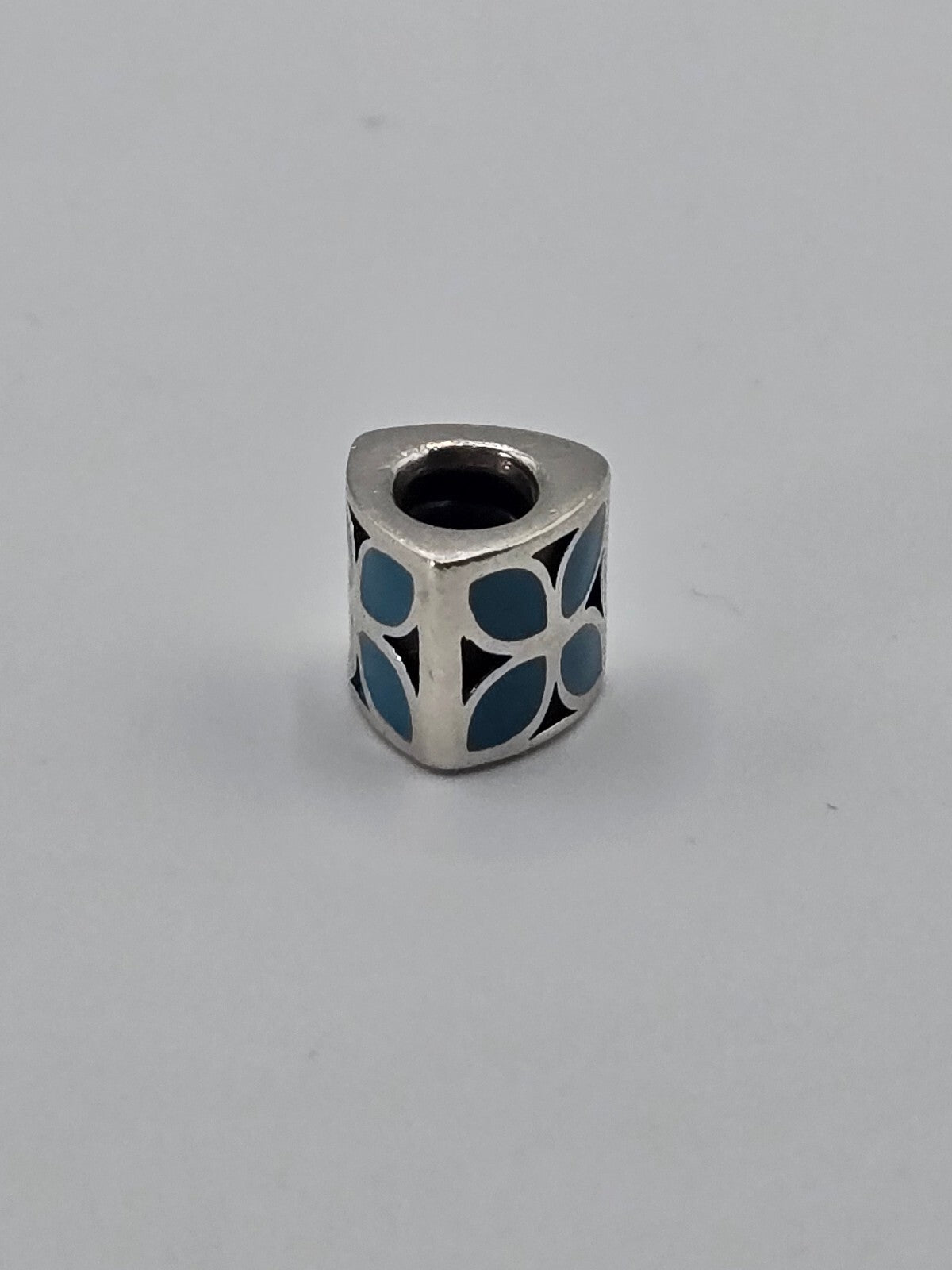Pandora Blue Enamel Petal Triangle Charm