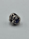 Pandora Openwork Knot Charm with Blue Stone