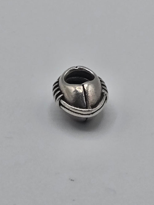 Preloved Pandora American Football Charm, S925 ALE sterling silver, side view