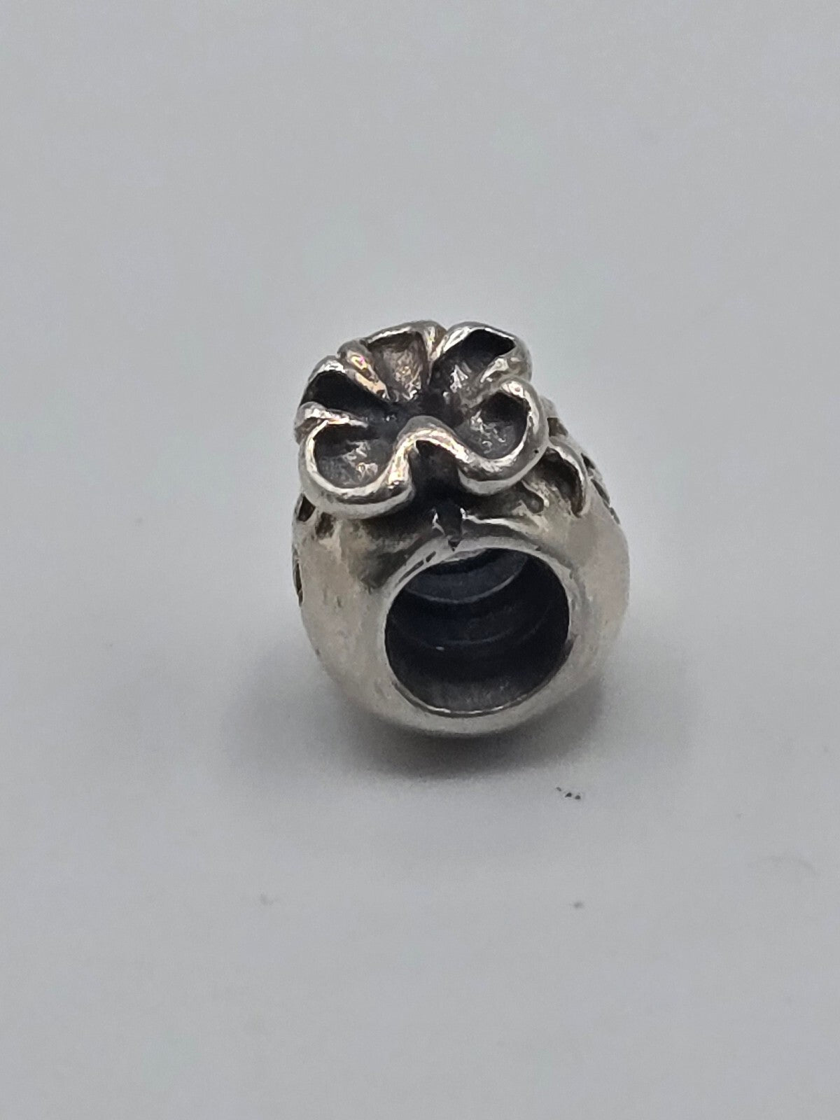 Preloved Pandora Money Bag Charm, S925 ALE sterling silver, side view