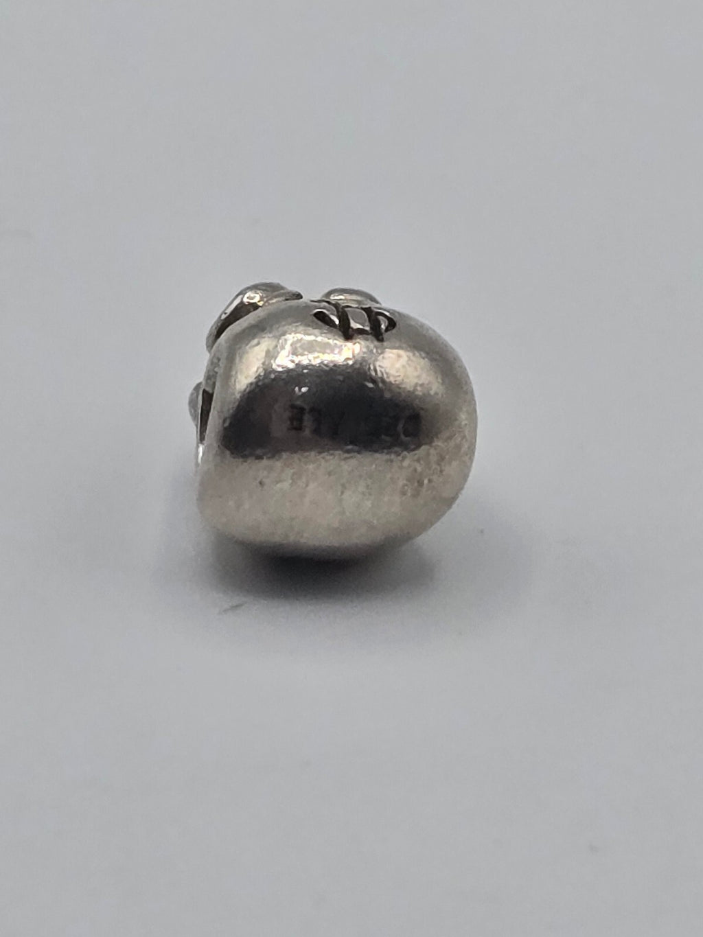 Preloved Pandora Money Bag Charm, S925 ALE sterling silver, back view showing hallmark