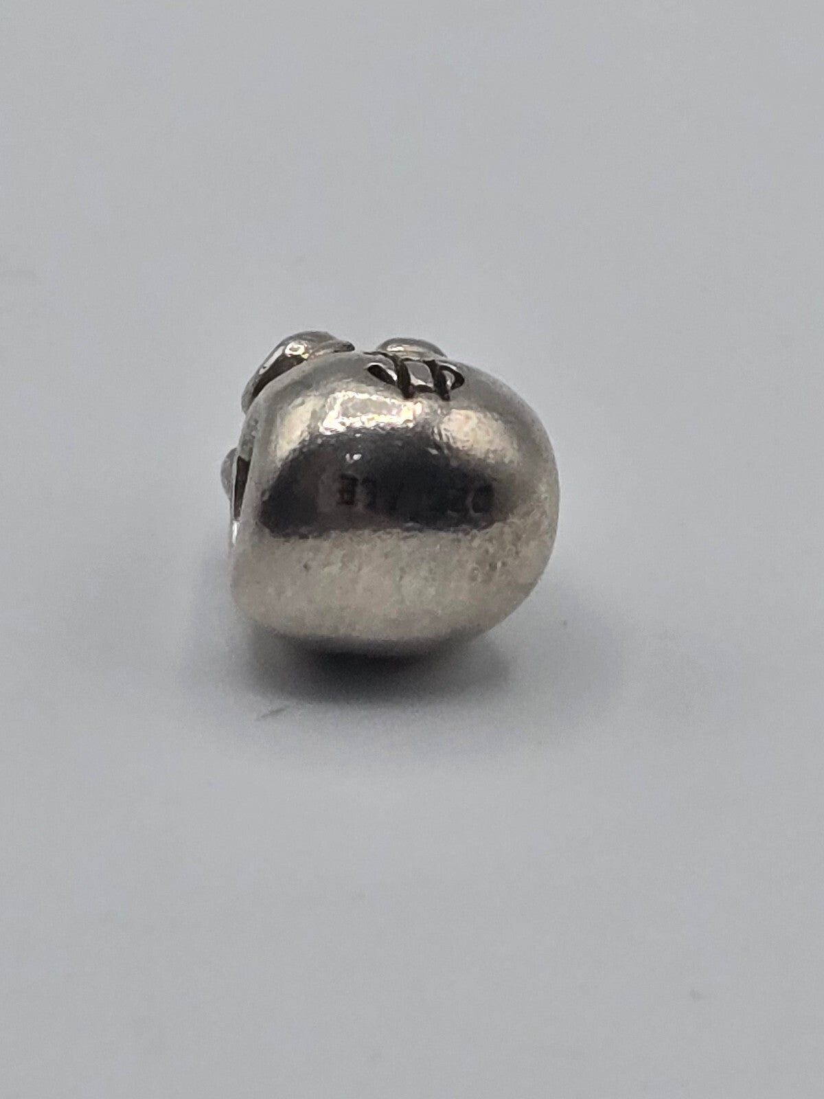 Preloved Pandora Money Bag Charm, S925 ALE sterling silver, back view showing hallmark