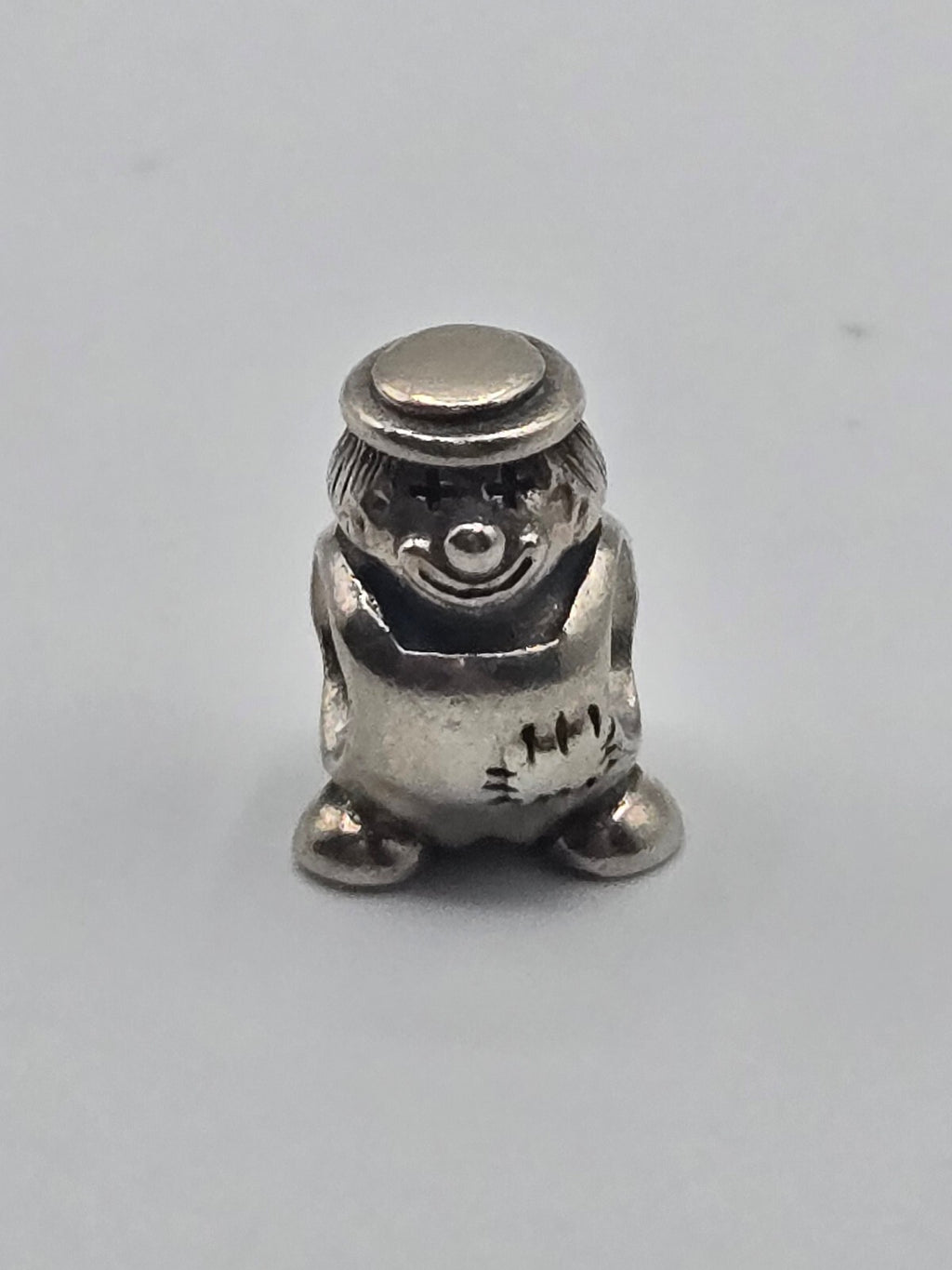 Preloved Pandora Clown Charm, S925 ALE sterling silver, front view