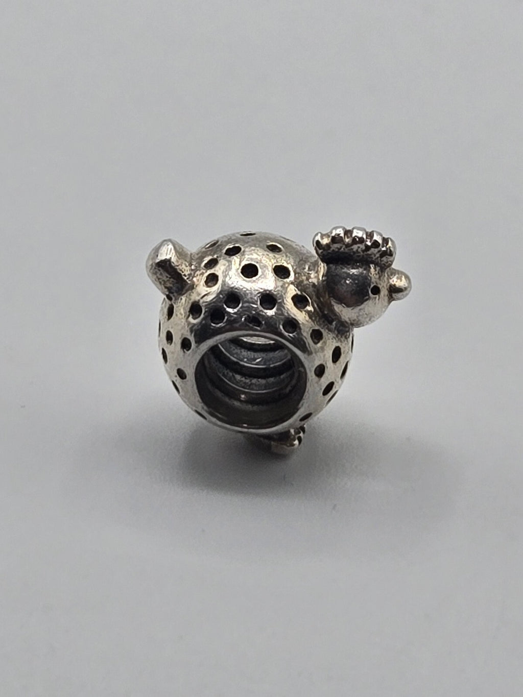 Preloved Pandora Chicken Charm, S925 ALE sterling silver, side view