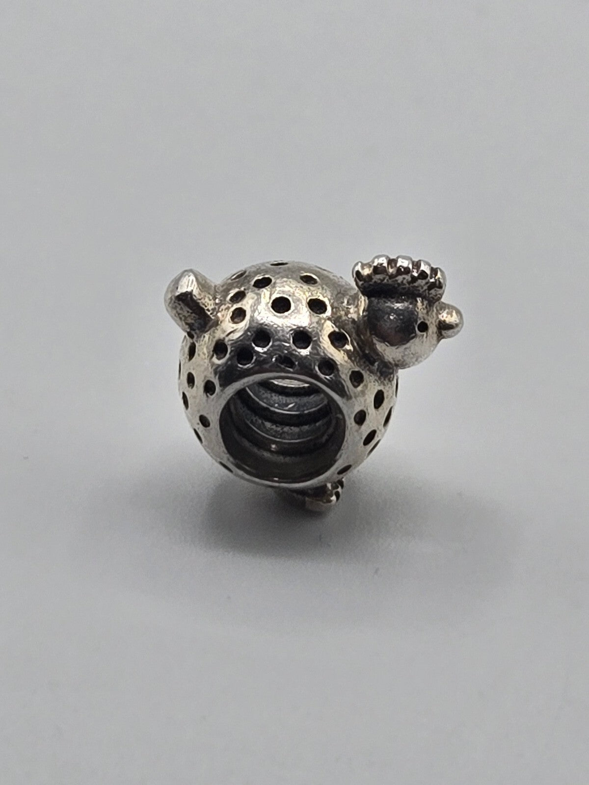 Preloved Pandora Chicken Charm, S925 ALE sterling silver, side view
