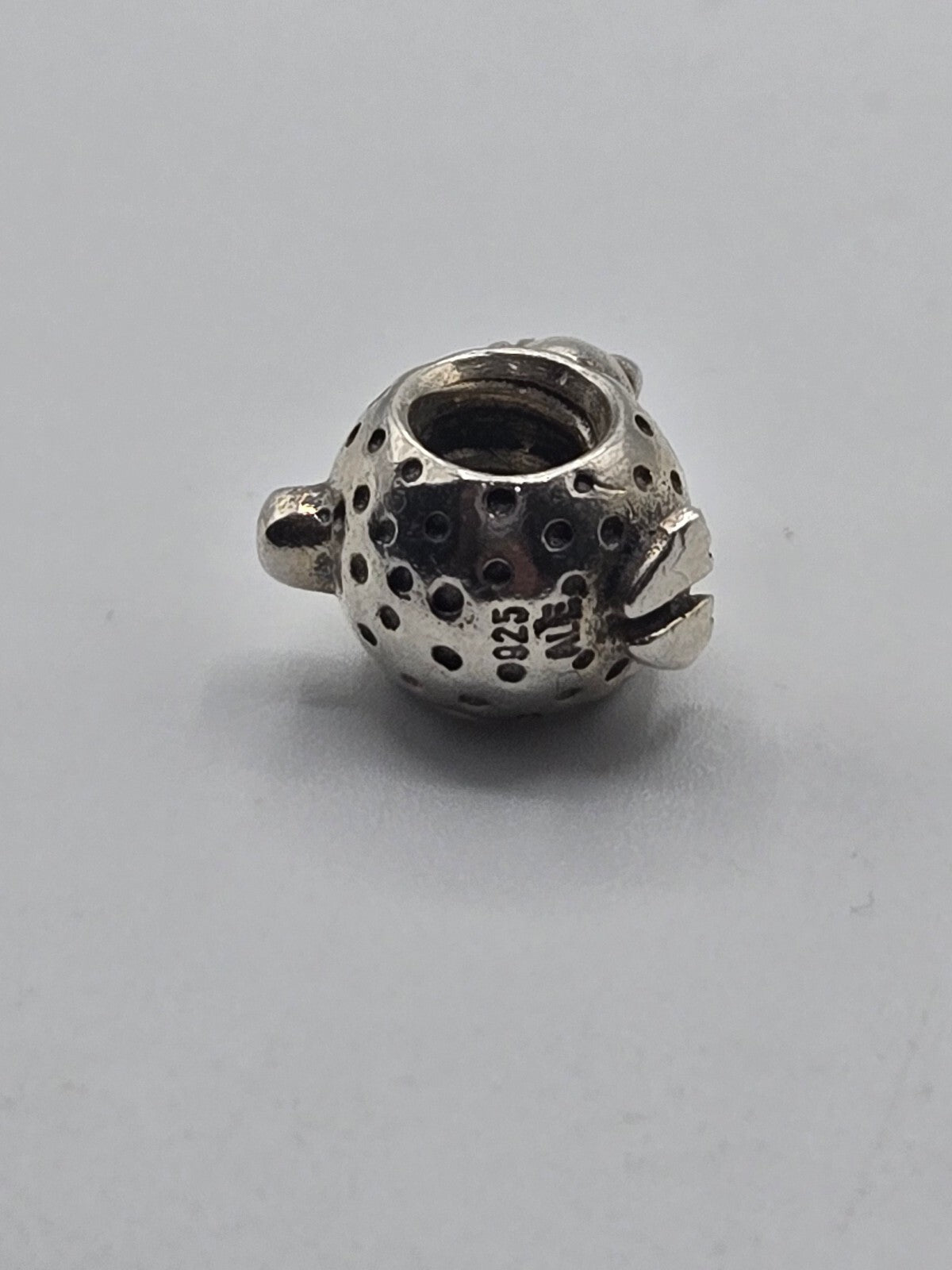 Preloved Pandora Chicken Charm, S925 ALE sterling silver, back view showing hallmark
