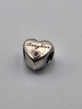 Pandora Daughter's Love Heart Charm on a plain light background