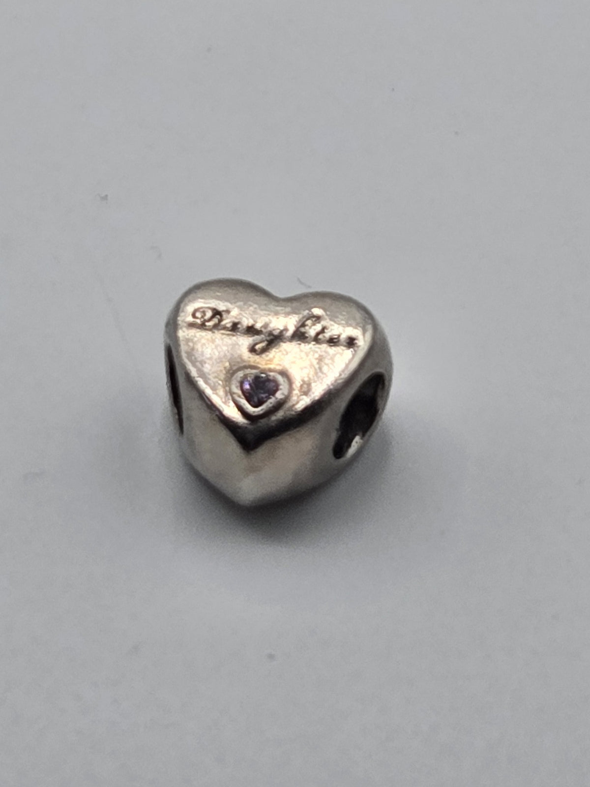 Pandora Daughter's Love Heart Charm on a plain light background