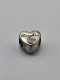 Pandora Daughter's Love Heart Charm on a plain light background