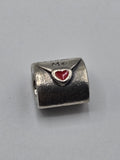 Pandora Love Letter Envelope Charm on a plain light background
