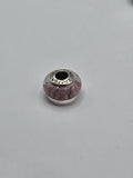 Pandora Soft Pink Bubble Murano Glass Charm on a plain light background