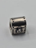 Pandora Treasure Chest Charm with Clasp on a plain light background